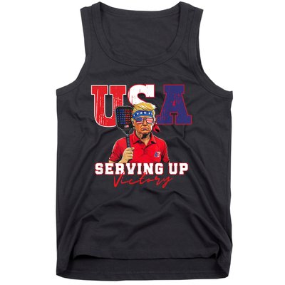 Usa Pickleball Champ Patriotic Trump & Pickleball Tank Top