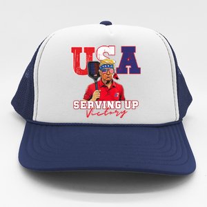 Usa Pickleball Champ Patriotic Trump & Pickleball Trucker Hat