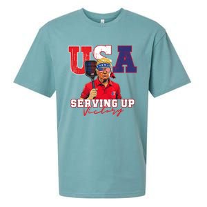 Usa Pickleball Champ Patriotic Trump & Pickleball Sueded Cloud Jersey T-Shirt