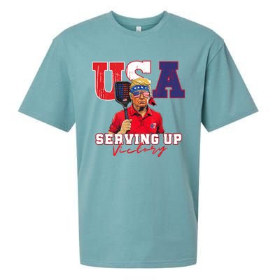 Usa Pickleball Champ Patriotic Trump & Pickleball Sueded Cloud Jersey T-Shirt