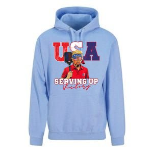 Usa Pickleball Champ Patriotic Trump & Pickleball Unisex Surf Hoodie