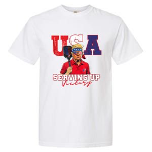 Usa Pickleball Champ Patriotic Trump & Pickleball Garment-Dyed Heavyweight T-Shirt