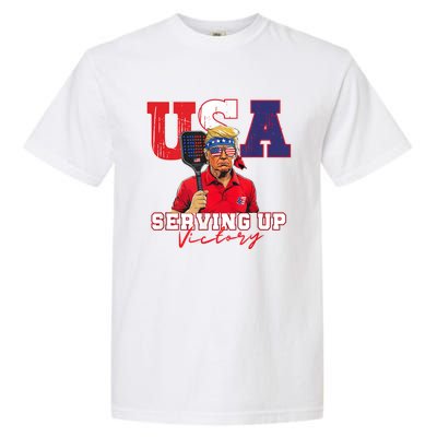 Usa Pickleball Champ Patriotic Trump & Pickleball Garment-Dyed Heavyweight T-Shirt