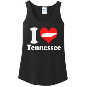 US Proud Citizen America Love State I Heart Tennessee Ladies Essential Tank