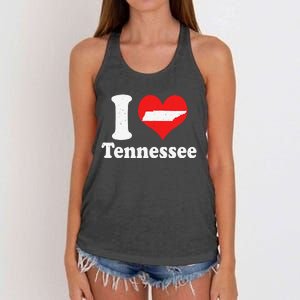 US Proud Citizen America Love State I Heart Tennessee Women's Knotted Racerback Tank