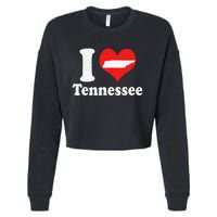 US Proud Citizen America Love State I Heart Tennessee Cropped Pullover Crew