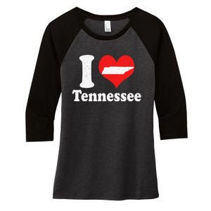 US Proud Citizen America Love State I Heart Tennessee Women's Tri-Blend 3/4-Sleeve Raglan Shirt