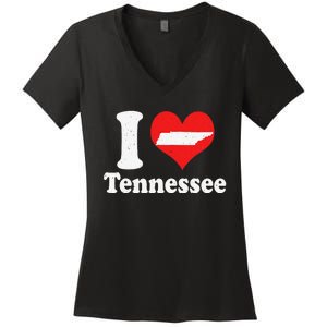 US Proud Citizen America Love State I Heart Tennessee Women's V-Neck T-Shirt