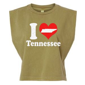 US Proud Citizen America Love State I Heart Tennessee Garment-Dyed Women's Muscle Tee