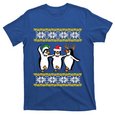 Ugly Penguin Christmas Squad Dancing Waddling Xmas Funny Gift T-Shirt