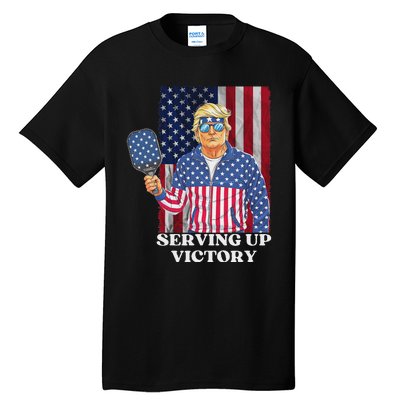 Usa Pickleball Champ Patriotic Trump Political & Pickleball Tall T-Shirt