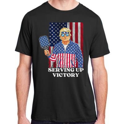 Usa Pickleball Champ Patriotic Trump Political & Pickleball Adult ChromaSoft Performance T-Shirt