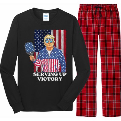 Usa Pickleball Champ Patriotic Trump Political & Pickleball Long Sleeve Pajama Set