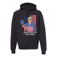 Usa Pickleball Champ Patriotic Trump Political & Pickleball Premium Hoodie