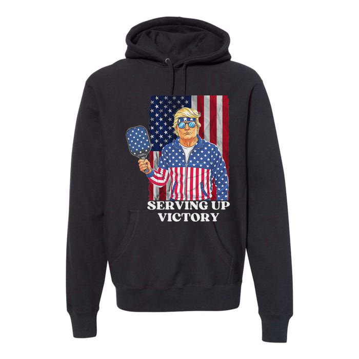 Usa Pickleball Champ Patriotic Trump Political & Pickleball Premium Hoodie