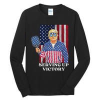 Usa Pickleball Champ Patriotic Trump Political & Pickleball Tall Long Sleeve T-Shirt