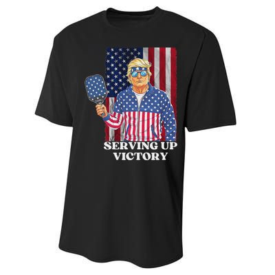 Usa Pickleball Champ Patriotic Trump Political & Pickleball Performance Sprint T-Shirt