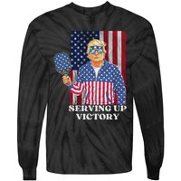 Usa Pickleball Champ Patriotic Trump Political & Pickleball Tie-Dye Long Sleeve Shirt