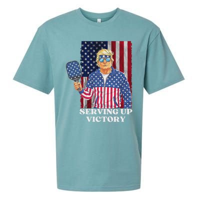 Usa Pickleball Champ Patriotic Trump Political & Pickleball Sueded Cloud Jersey T-Shirt