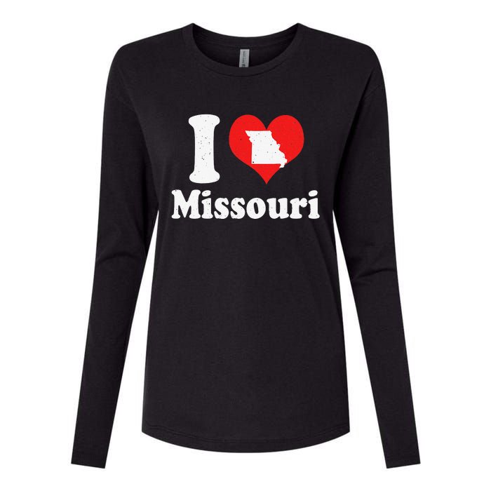 US Proud Citizen America Love State I Heart Missouri Womens Cotton Relaxed Long Sleeve T-Shirt