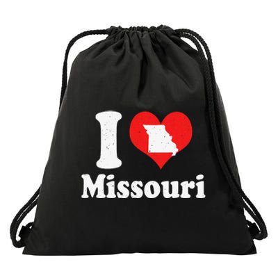 US Proud Citizen America Love State I Heart Missouri Drawstring Bag