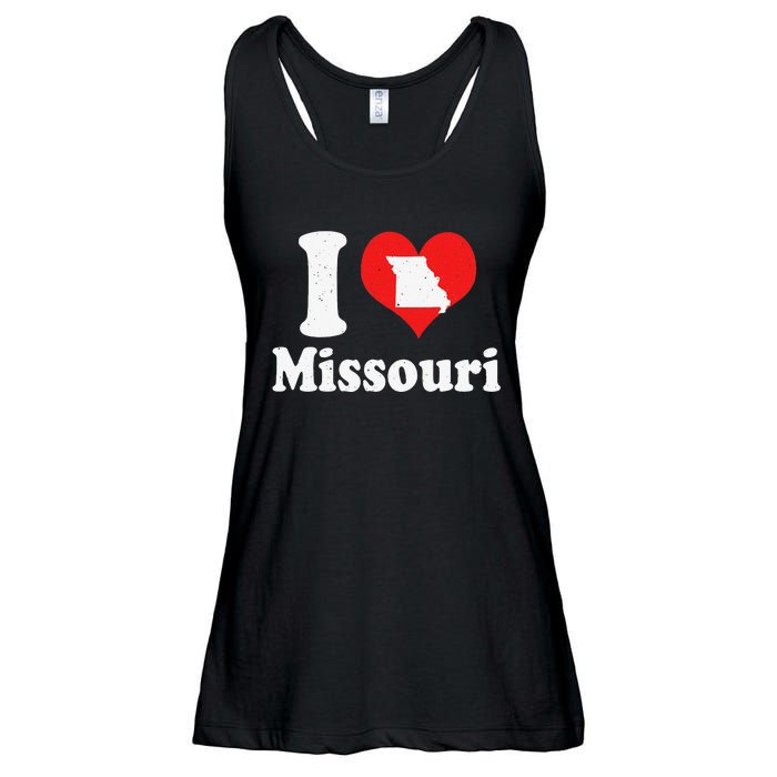 US Proud Citizen America Love State I Heart Missouri Ladies Essential Flowy Tank