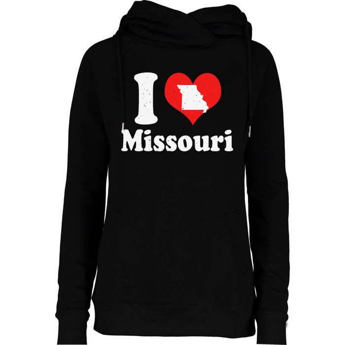 US Proud Citizen America Love State I Heart Missouri Womens Funnel Neck Pullover Hood