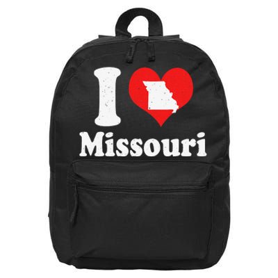 US Proud Citizen America Love State I Heart Missouri 16 in Basic Backpack