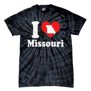 US Proud Citizen America Love State I Heart Missouri Tie-Dye T-Shirt