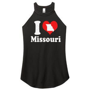 US Proud Citizen America Love State I Heart Missouri Women's Perfect Tri Rocker Tank