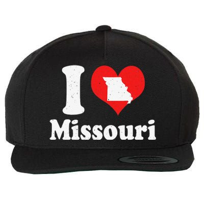 US Proud Citizen America Love State I Heart Missouri Wool Snapback Cap