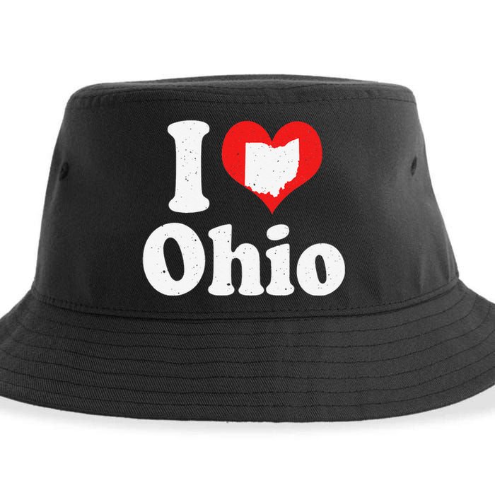 US Proud Citizen America Love State I Heart Ohio Sustainable Bucket Hat