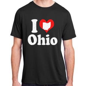 US Proud Citizen America Love State I Heart Ohio Adult ChromaSoft Performance T-Shirt