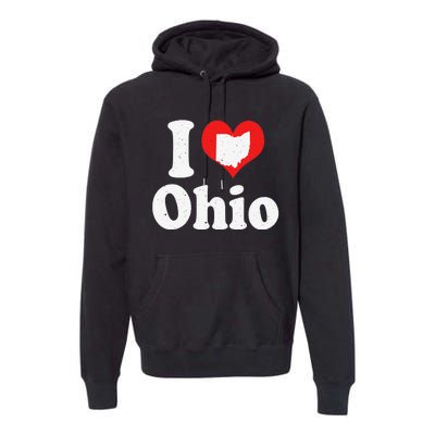 US Proud Citizen America Love State I Heart Ohio Premium Hoodie