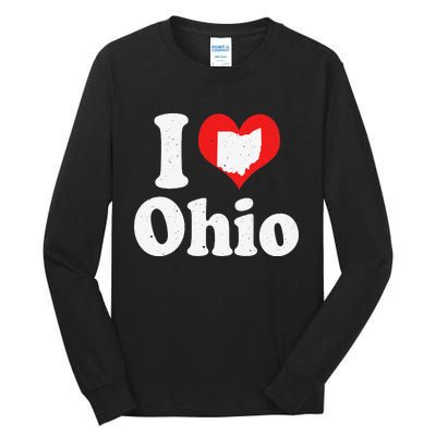 US Proud Citizen America Love State I Heart Ohio Tall Long Sleeve T-Shirt