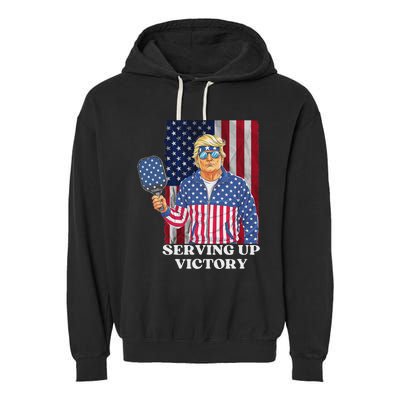 Usa Pickleball Champ Patriotic Trump Garment-Dyed Fleece Hoodie