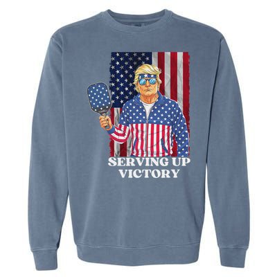 Usa Pickleball Champ Patriotic Trump Garment-Dyed Sweatshirt