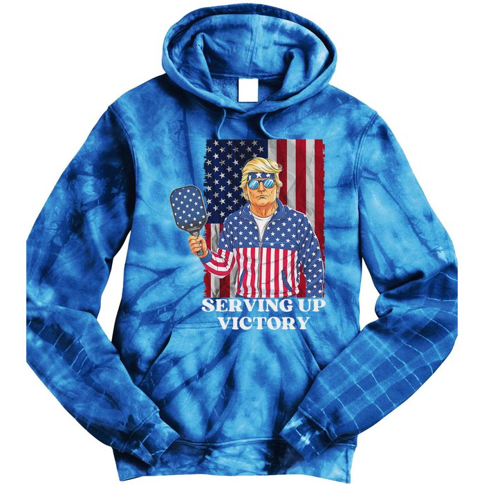 Usa Pickleball Champ Patriotic Trump Tie Dye Hoodie