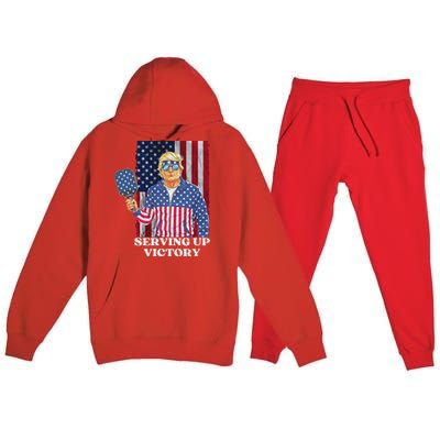 Usa Pickleball Champ Patriotic Trump Premium Hooded Sweatsuit Set