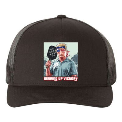 Usa Pickleball Champ Patriotic Trump Political & Pickleball Yupoong Adult 5-Panel Trucker Hat