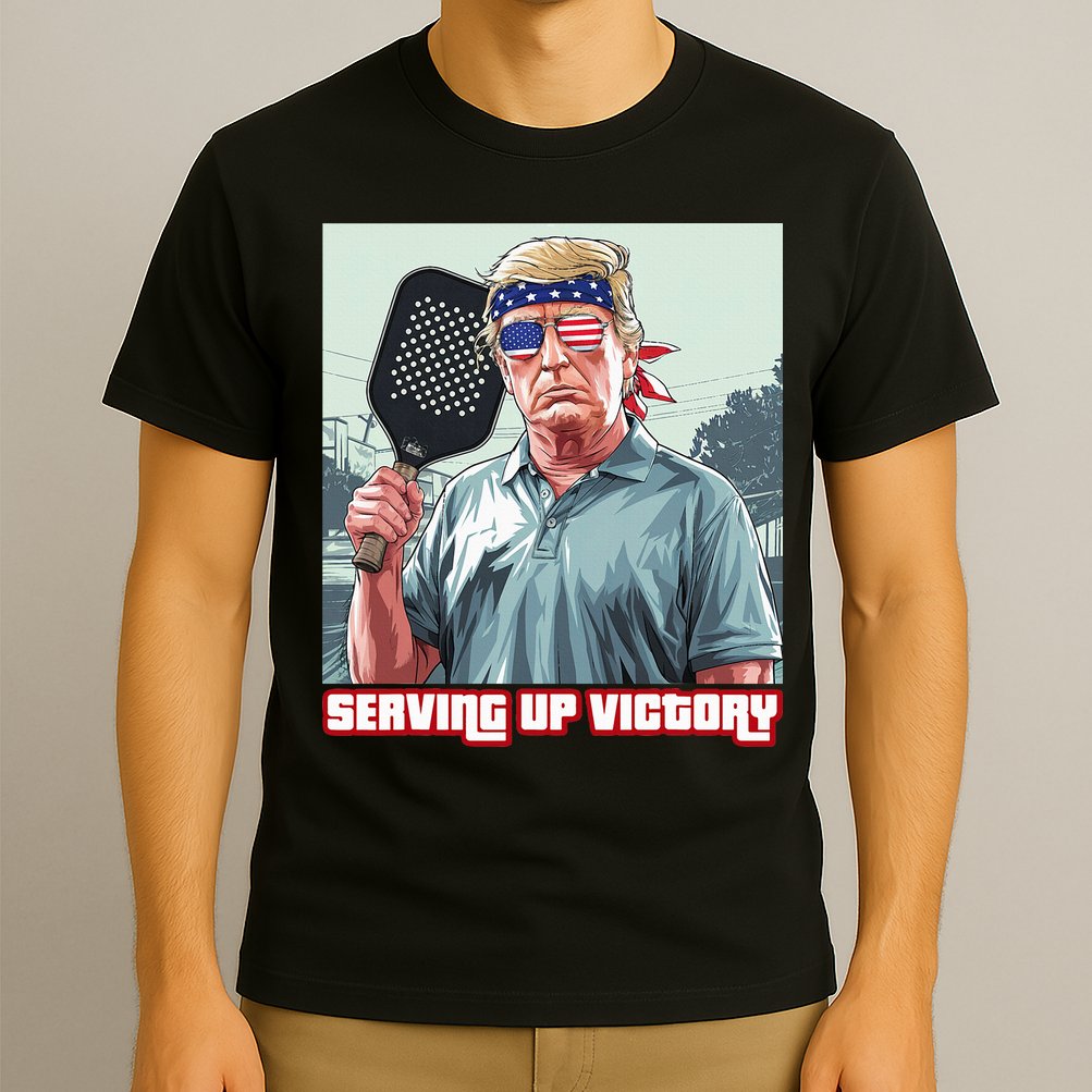 Usa Pickleball Champ Patriotic Trump Political & Pickleball T-Shirt