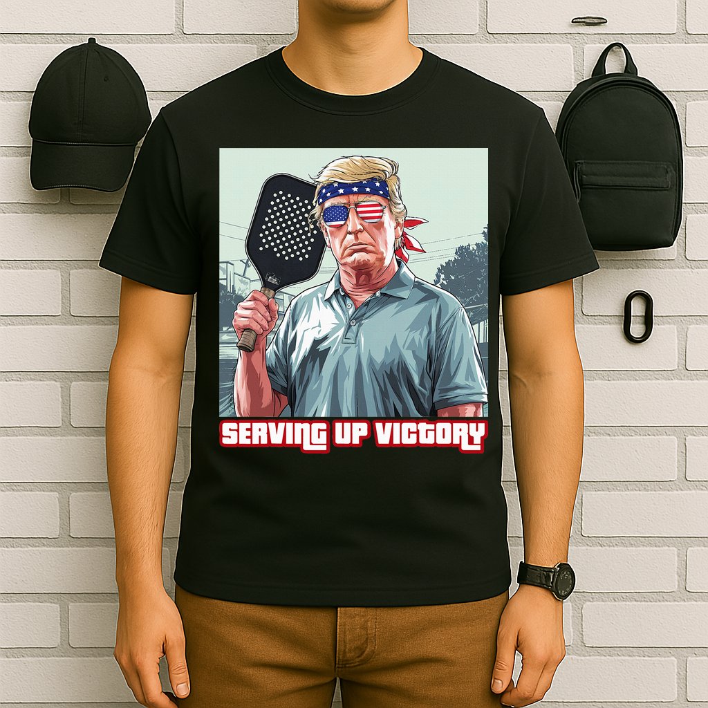 Usa Pickleball Champ Patriotic Trump Political & Pickleball T-Shirt