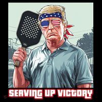 Usa Pickleball Champ Patriotic Trump Political & Pickleball T-Shirt