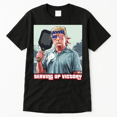 Usa Pickleball Champ Patriotic Trump Political & Pickleball Tall T-Shirt