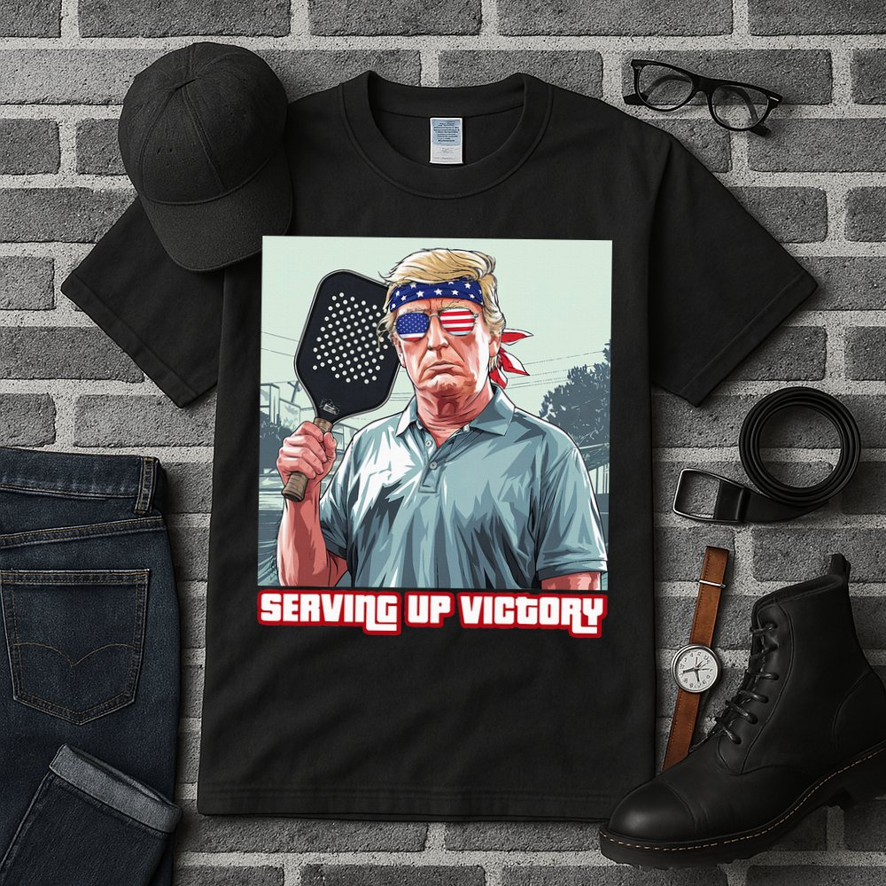 Usa Pickleball Champ Patriotic Trump Political & Pickleball Tall T-Shirt