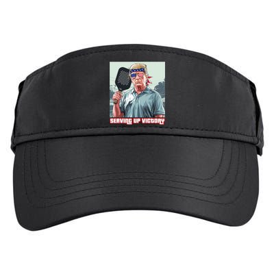 Usa Pickleball Champ Patriotic Trump Political & Pickleball Adult Drive Performance Visor