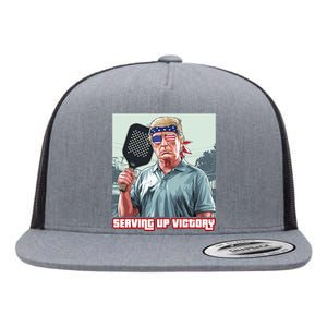 Usa Pickleball Champ Patriotic Trump Political & Pickleball Flat Bill Trucker Hat