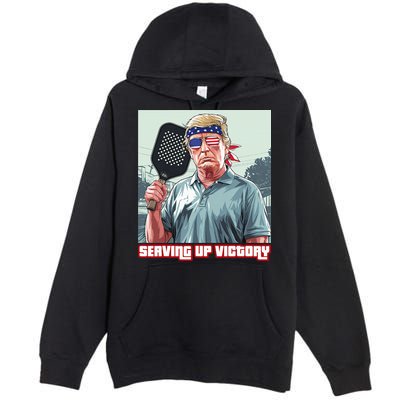 Usa Pickleball Champ Patriotic Trump Political & Pickleball Premium Pullover Hoodie