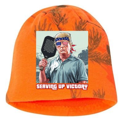 Usa Pickleball Champ Patriotic Trump Political & Pickleball Kati - Camo Knit Beanie