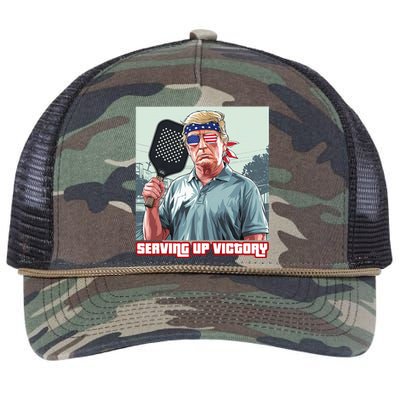 Usa Pickleball Champ Patriotic Trump Political & Pickleball Retro Rope Trucker Hat Cap